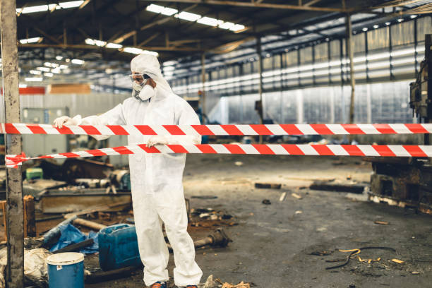 Professional Biohazard Cleanup technician working in Summerfield, FL
